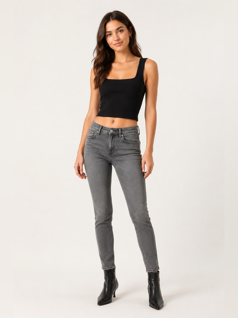 Rag & Bone Gray Wash Skinny Ankle Jeans Women’s Size 24 Five Pocket